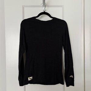 Tracksmith Harrier Merino Knit Charcoal Long Sleeve Top